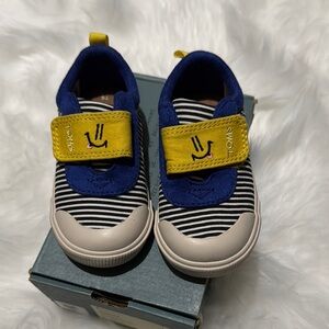 TOMS Kids Striped Shoes - Blue and Yellow